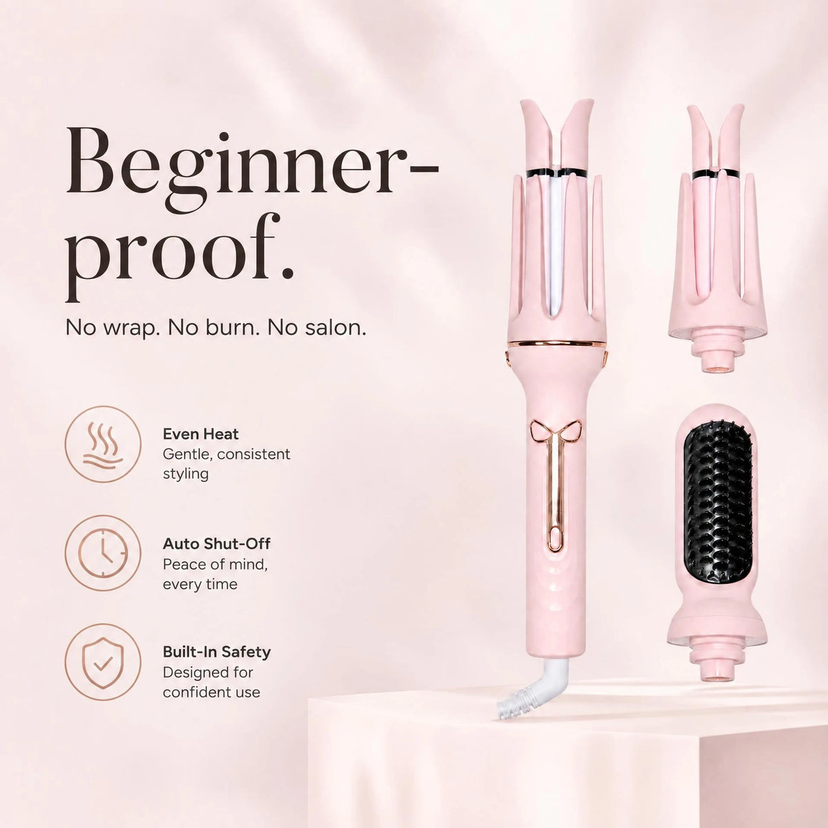 Beginner-proof: even heat, auto shut-off and built-in safety