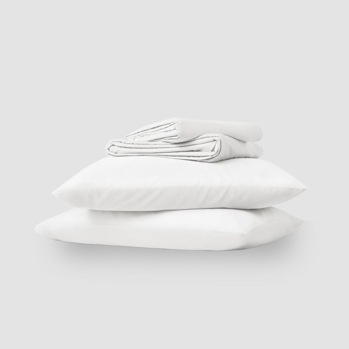 white AURTRS bamboo sheet with pillow cover