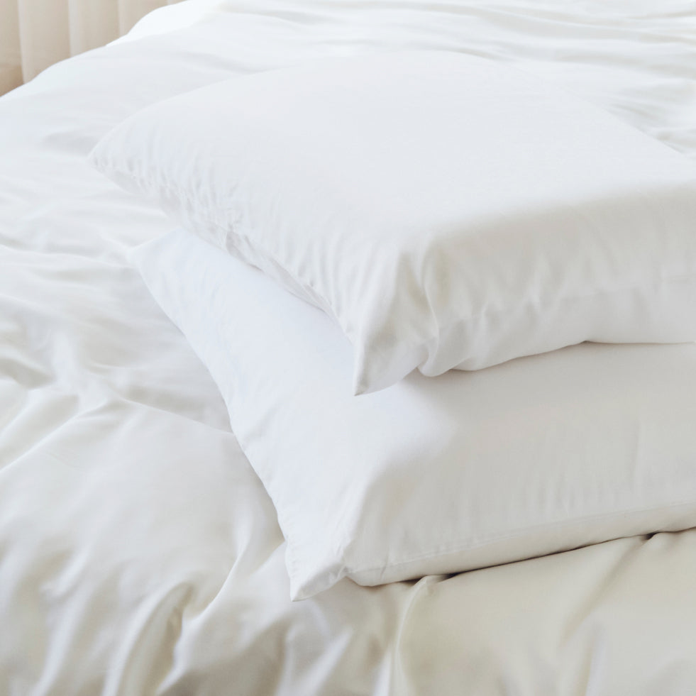 two while color AURTRS bamboo pillowcase