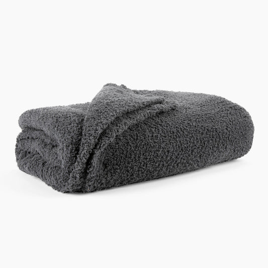 folded plush throw blanket